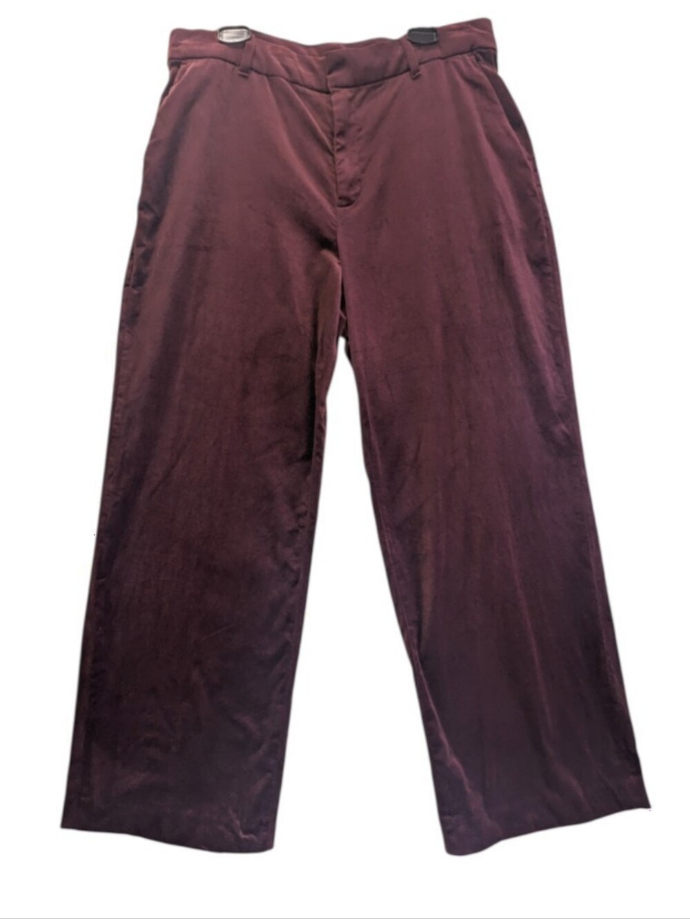 GAP Women's Wide Leg Velvet Pants in Burgundy Size 16 Festive Holiday